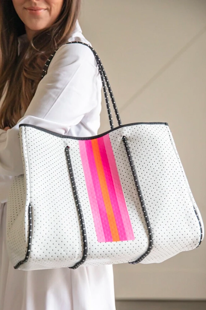 Pink neoprene bag sales