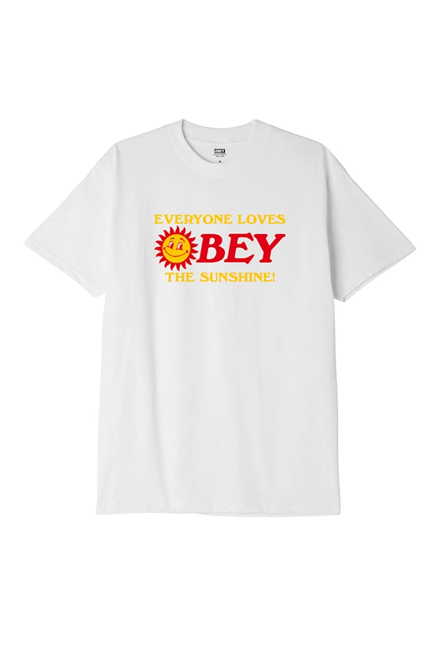 ◆OBEY◆オベイ EVERYONE LOVES ザ・サンシャインTシャツ Obey Clothing Everyone Loves The Sunshine Tee | White