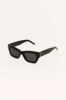 Z Supply Sunkissed Sunglasses | Polished Black - Grey | Pacific City