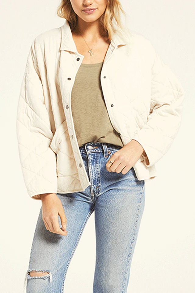Z supply maya quilted jacket whiskey on sale