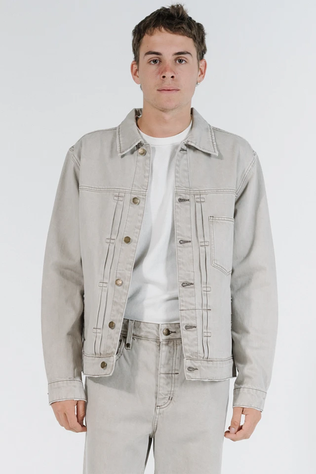 Thrills Ryder Oversized Denim Jacket | Black | Pacific City