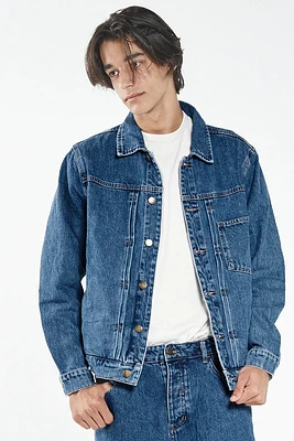 Thrills Ryder Oversized Denim Jacket | Black | Pacific City