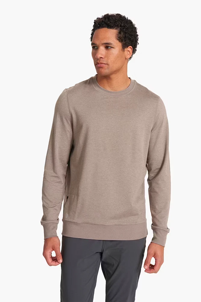 Vuori Ponto Performance Crew | Walnut Heather | Pacific City