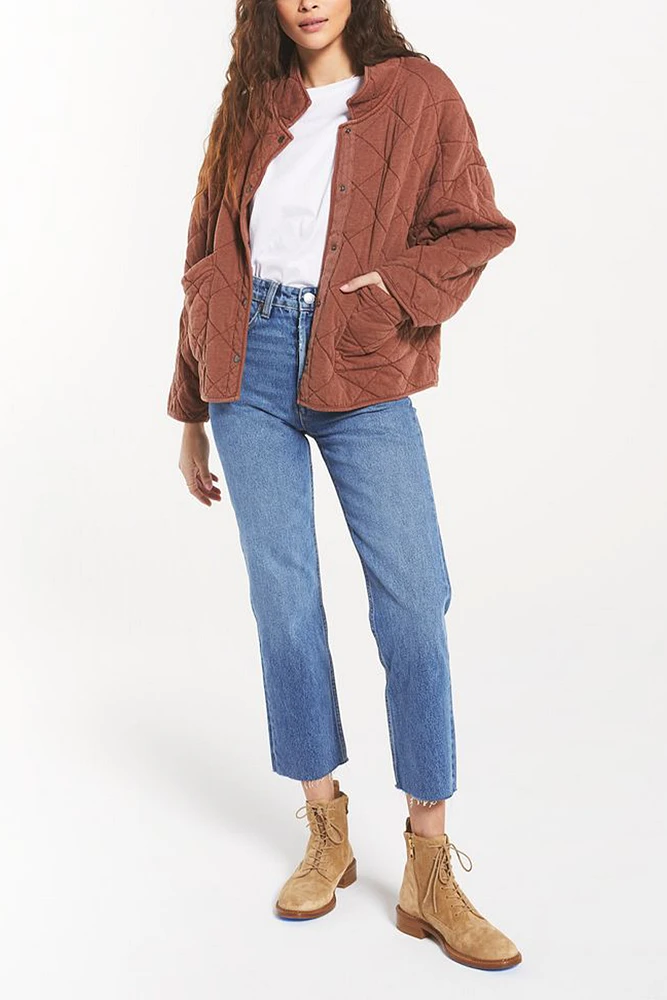 Z Supply Maya Quilted Jacket | Whiskey | Pacific City