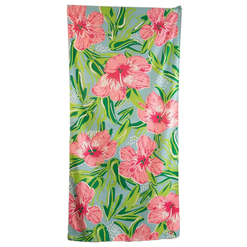 Royal Standard Hibiscus Beach Towel Aruba Blue Hot Pink Bridge