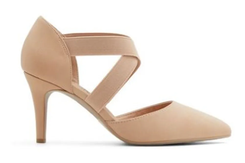 Coco Shoes Women s Strappy Mid Heel Dress Shoes Taupe Nude