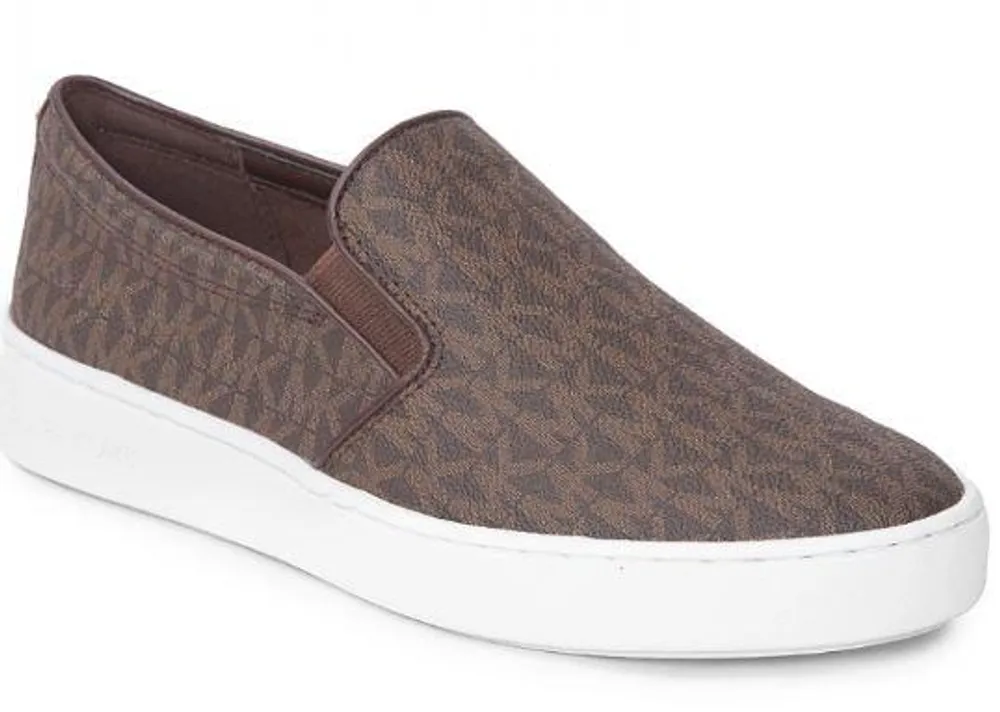 Coco Shoes Michael Kors Keaton Slip On Sneakers Brown logo