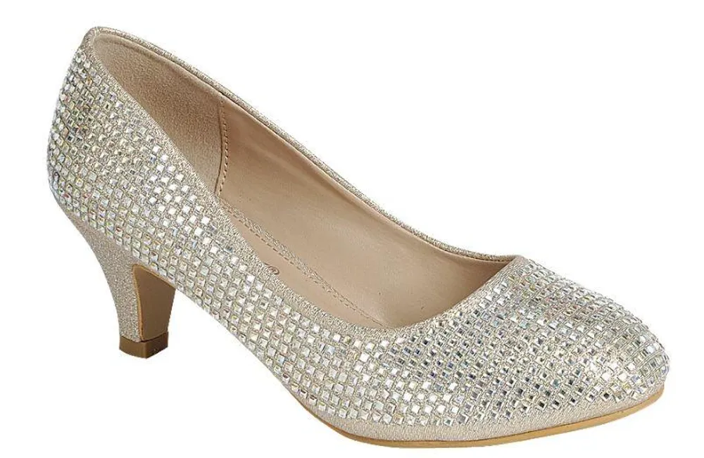 Low heel bling clearance shoes