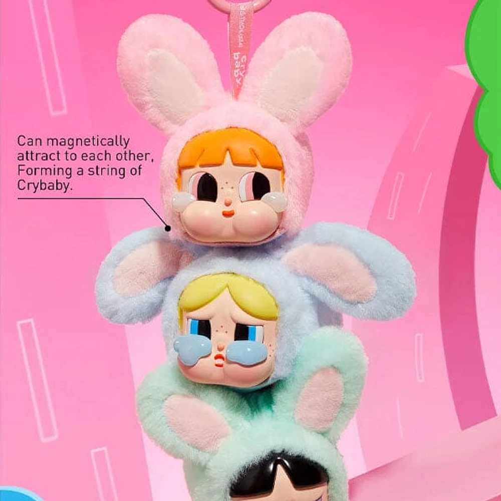 Pop Mart x Powerpuff Girls x CRYBABY: Vinyl Face Plush Bag Clip