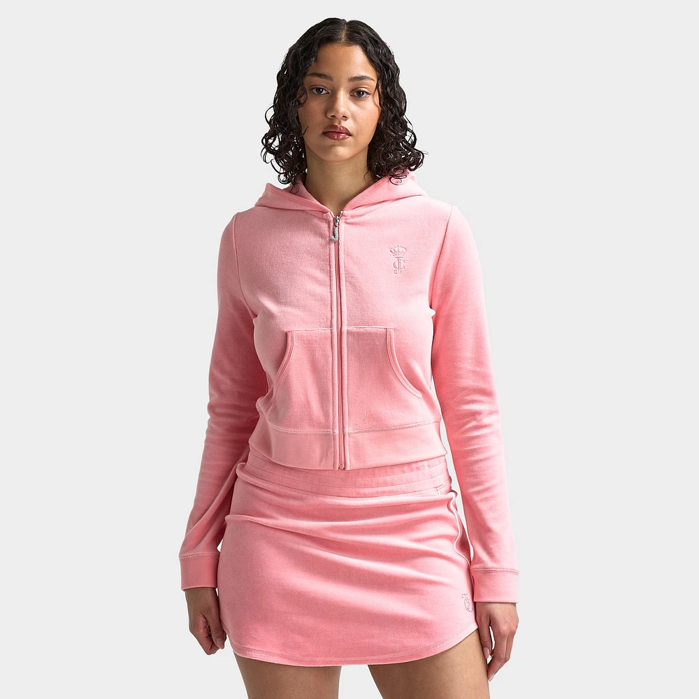 (取寄) ジューシークチュール レディース ヘリテージ クロップド トラック ジャケット Juicy Couture women Heritage Cropped Track Jacket Strawberry Ice Juicy Couture Heritage Mock Neck Track Jacket Plonk PT/XS
