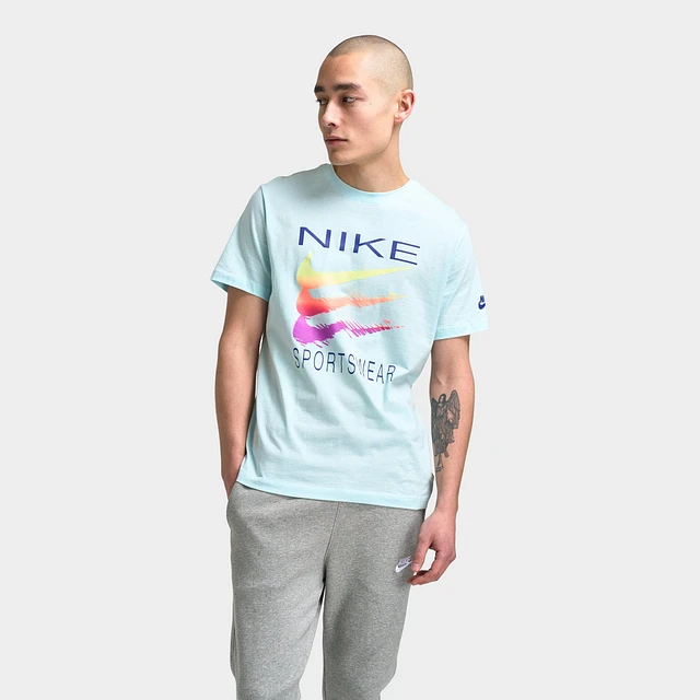 ★ Nike★ Sportswear Athletics T-Shirt M White Glacier Blue Nike Performance COURT TEE - Sports T-shirt - glacier blue