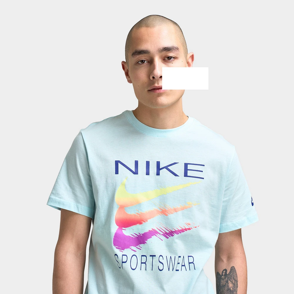 ★ Nike★ Sportswear Athletics T-Shirt M White Glacier Blue Nike Sportswear TEE - Basic T-shirt - glacier blue/white