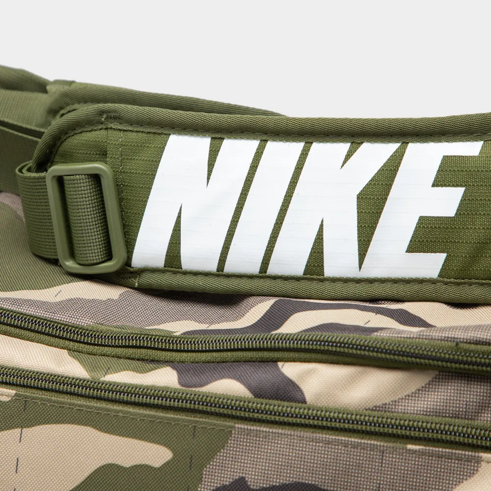 Nike Brasilia Camo Training Duffel Bag Khaki / Rough Green White