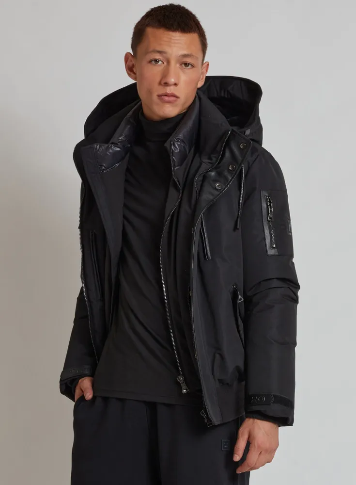 Hooded down hotsell bomber jacket