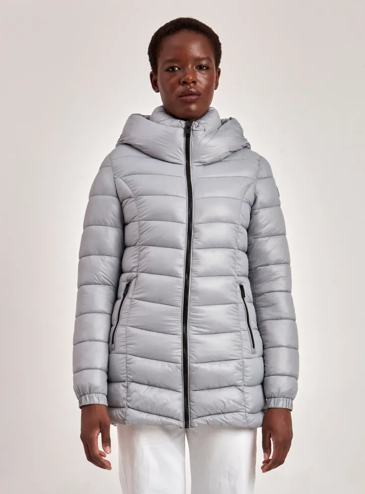 Mid weight long puffer sale