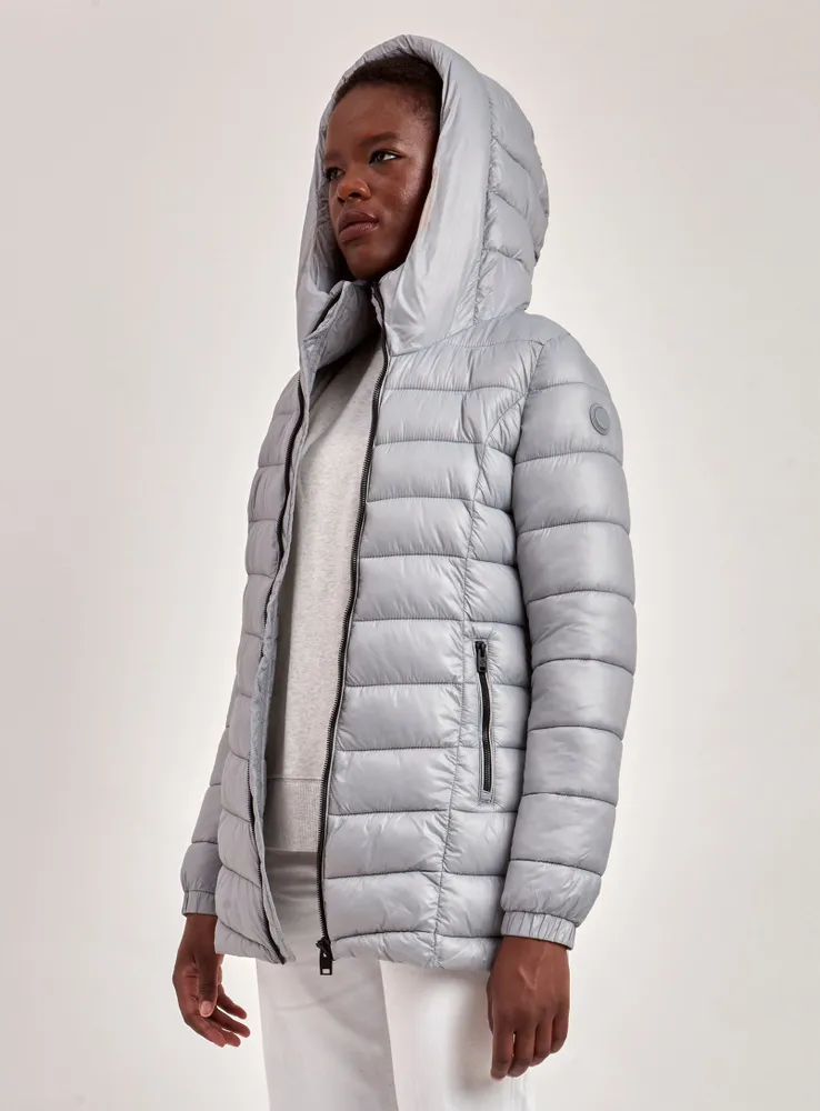 Mid weight long puffer discount
