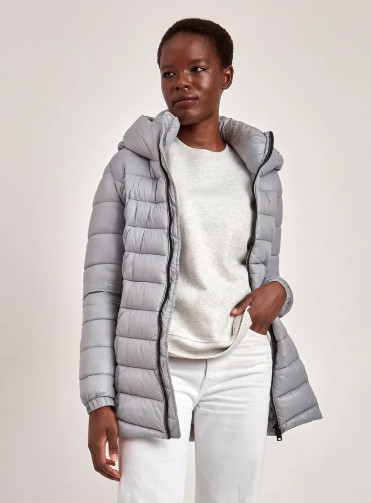 Mid weight long puffer top