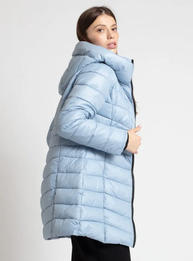 Fermina ii long length quilted puffer cheap parka jacket majolica blue