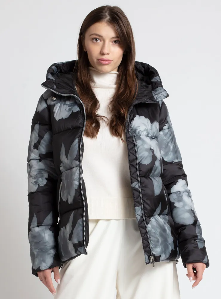 Floral hooded jacket new arrivals