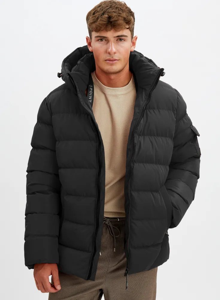 Point zero down filled chevron coat hotsell
