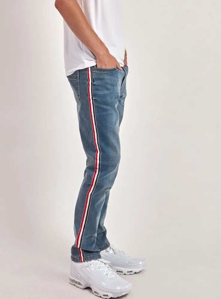 Side tape jeans for women new arrivals