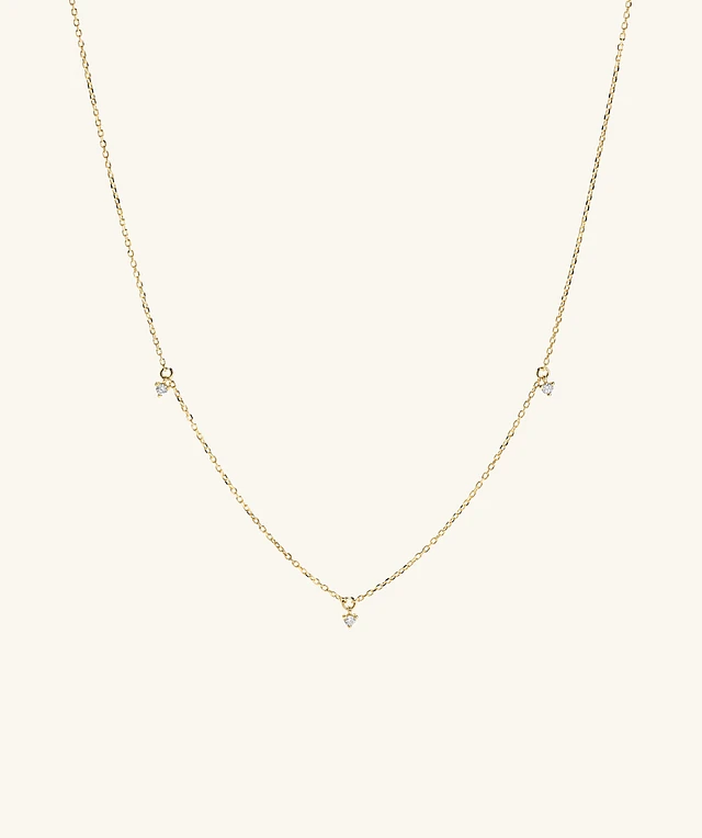 【MEJURI】Single Diamond Trio Chain Stud☆ダイヤモンドトリオ Trio Chain Stud