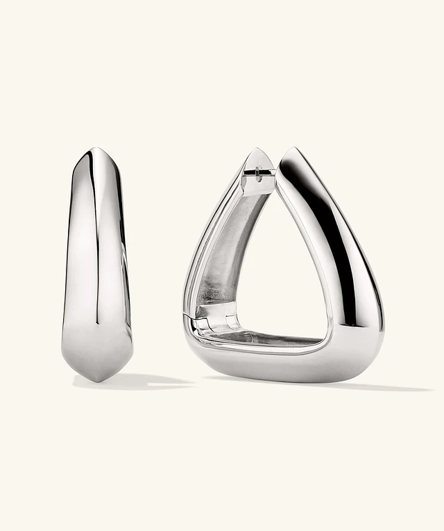 Chunky Sculptural Hoop Earrings : Patra Oversized Hoops