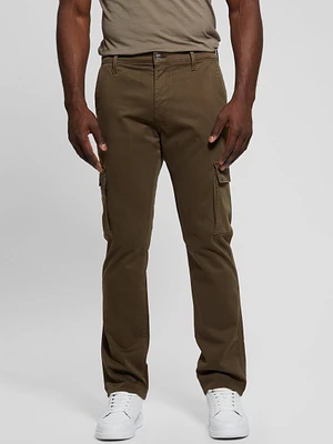 Forever 21 Women's Flare-Leg Cargo Pants in Olive, XS