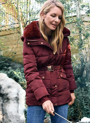 Zara FAUX FUR BELTED COAT ZW COLLECTION | Square One