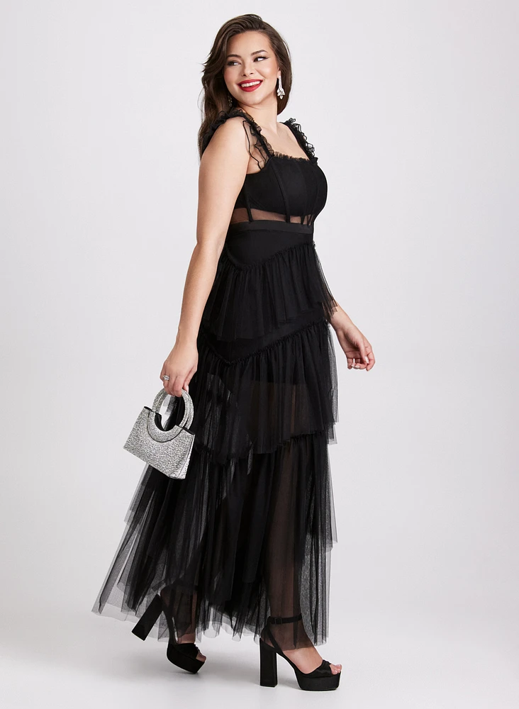 ワンピース NACHE : 25SS / BUSTIER LAYERED DRESS (3COLORS) Laura Tiered Corset-Style Dress | Hillcrest Mall