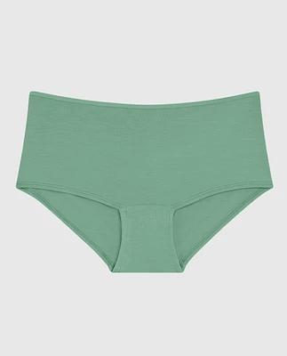 La Senza Ultrasoft V-Waist Ribbed Boyshort Panty Cosmo Red
