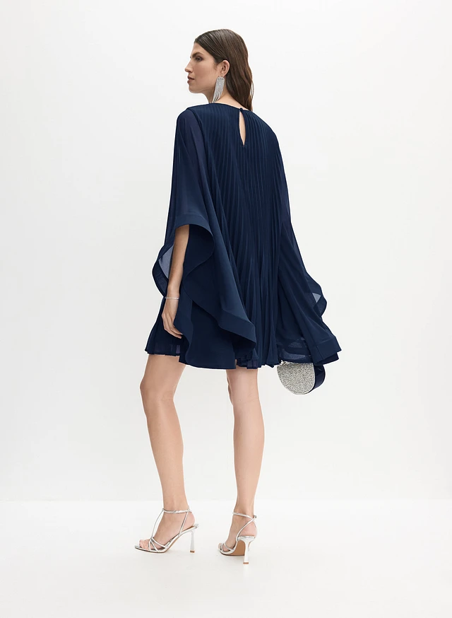 6010103-1989 Pleated Chiffon Dress | Erin Mills Town Centre