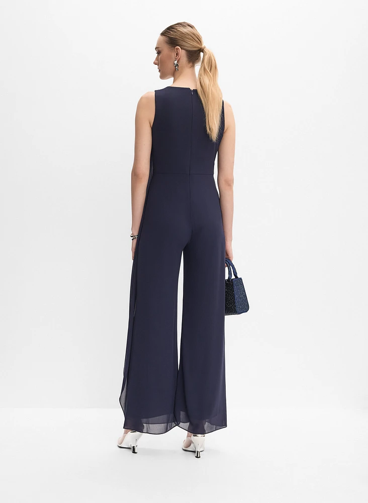 6010103-2080 Asymmetric Chiffon Jumpsuit | Upper Canada Mall