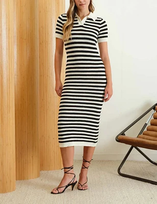 【新品】imperf Classic Knit Dress 38 H&M Knit Dress with Collar | Liberty Center