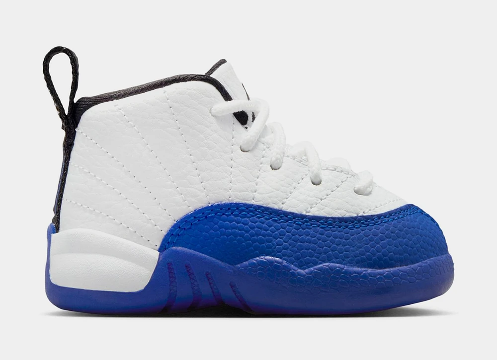 JORDAN Air Jordan 12 Retro White and Game Royal Infant Toddler