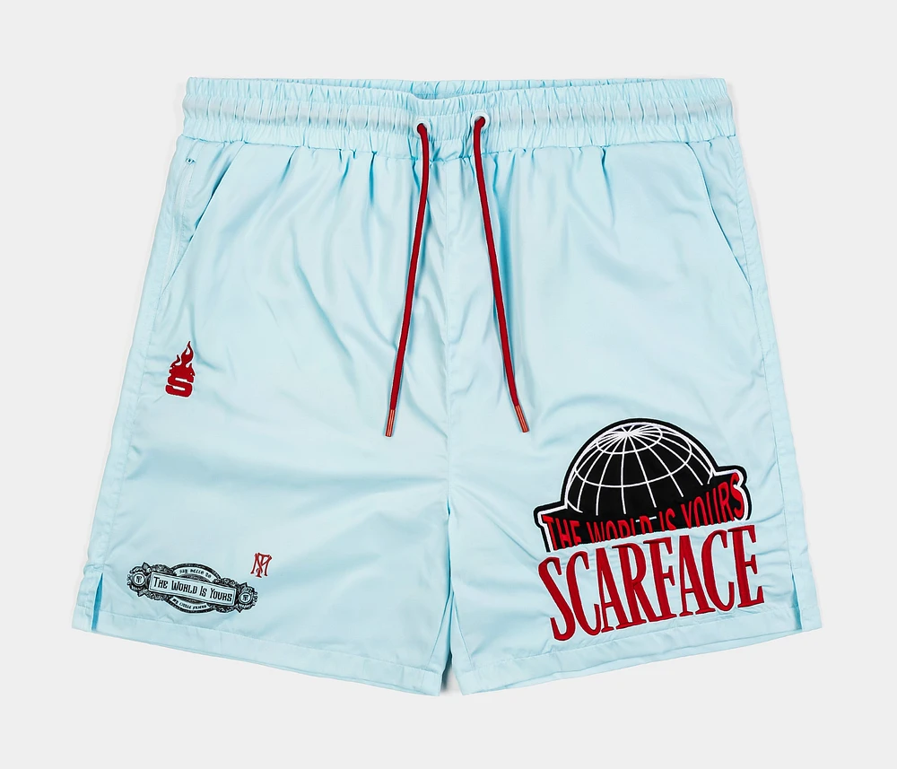 SCARFACE X SP SP x Scarface Power Hybrid Mens Shorts (Blue/Red