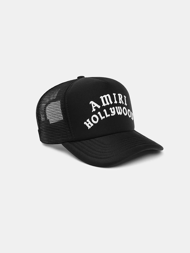 AMIRI アミリ NEON LIGHTS TRUCKER HAT キャップ Shop AMIRI NEON LIGHTS TRUCKER HAT - BLACK at Beverly Center in