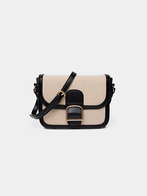 Zara CANVAS STITCH CROSSBODY BAG | Place Rosemère