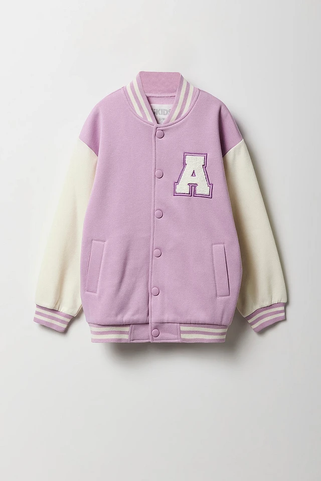 ★ Urbandtype.★ Padded Fleece Varsity Jacket Pink UBDWJP00 Mini Powerpuff Girls Fleece Varsity Jacket - Pink | Parallel