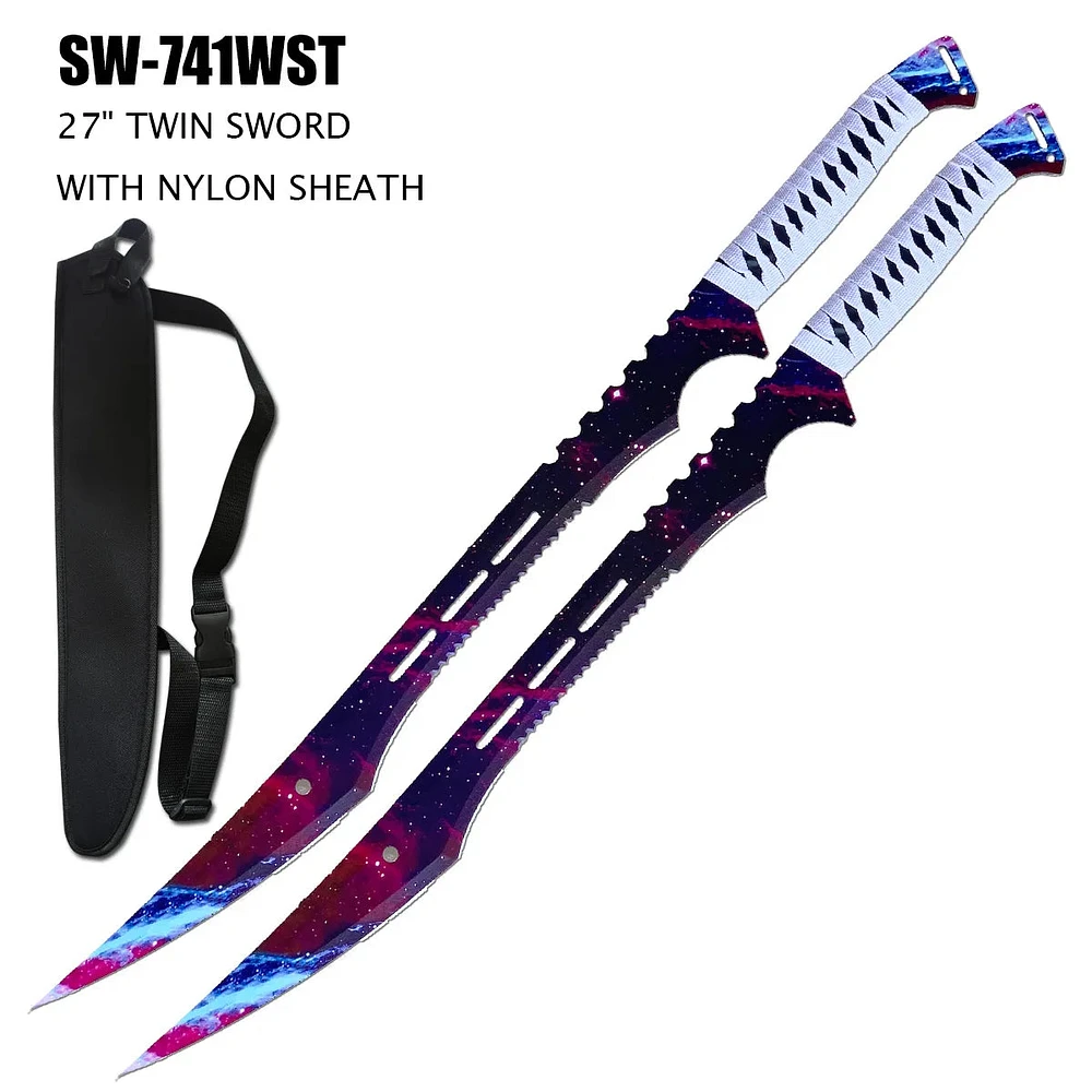 Highlander Knives and Swords Twin Full Tang Ninja Sword Set