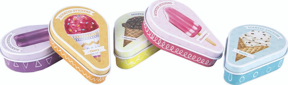 Peaceable Kingdom Stickers in a Tin – Ice Cream Scented Stickers main image 1