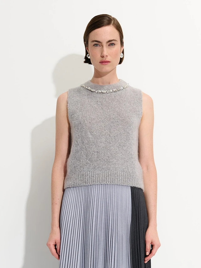 IMPERIAL Embellished Knit Top | Place Rosemère