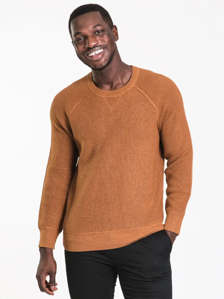 Boathouse KOLBY WAFFLE RAGLAN CREWNECK | Shop Midtown