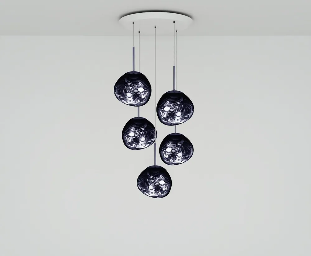 Tom Dixon Melt Mini LED Smoke Round Pendant System King s Cross