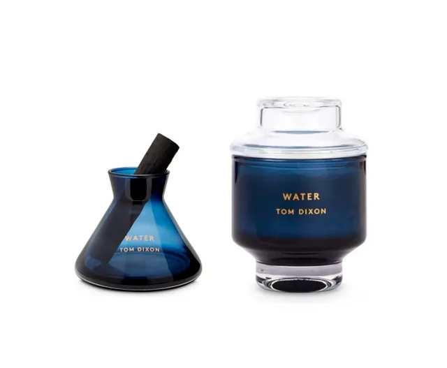 Tom Dixon Elements Water Medium Candle and Diffuser Set | King's Cross