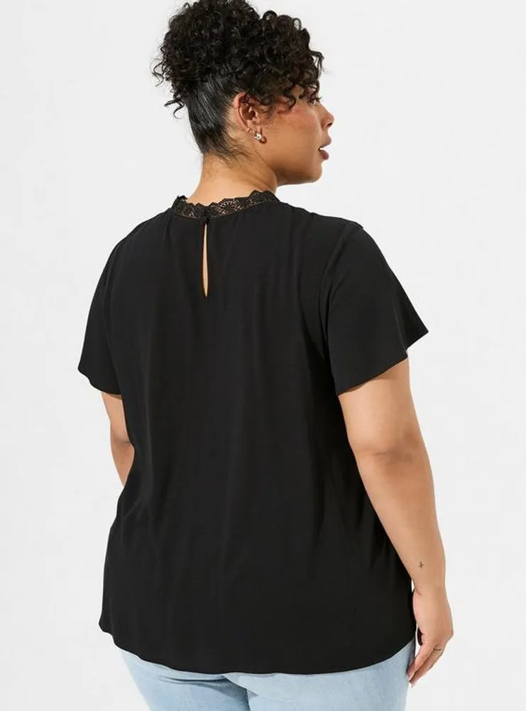 TORRID Washable Crinkle Gauze Yoke Flutter Short Sleeve | Mall of America®