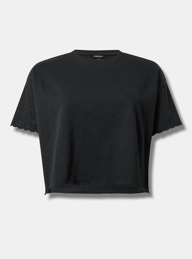 TORRID Drop Shoulder French Terry Crew Tee | Mission Valley