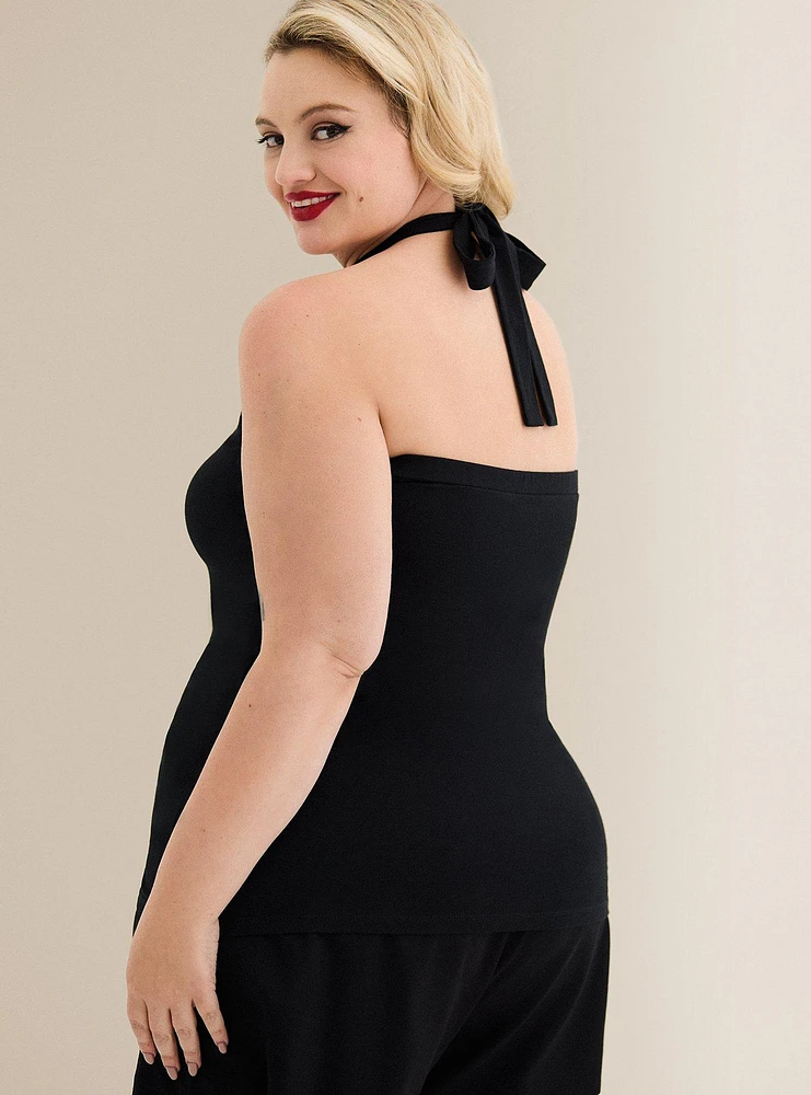 TORRID Retro Chic Foxy Twist Neck Halter Top at Hamilton Place in