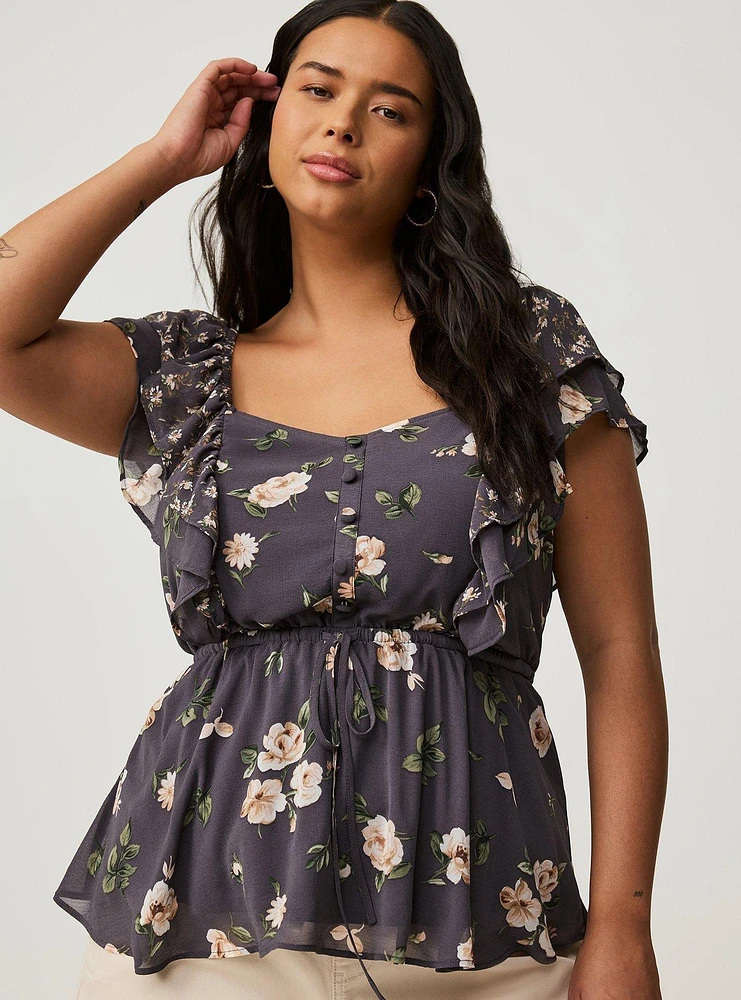 TORRID Ruffle Cinched Blouse | Mission Valley