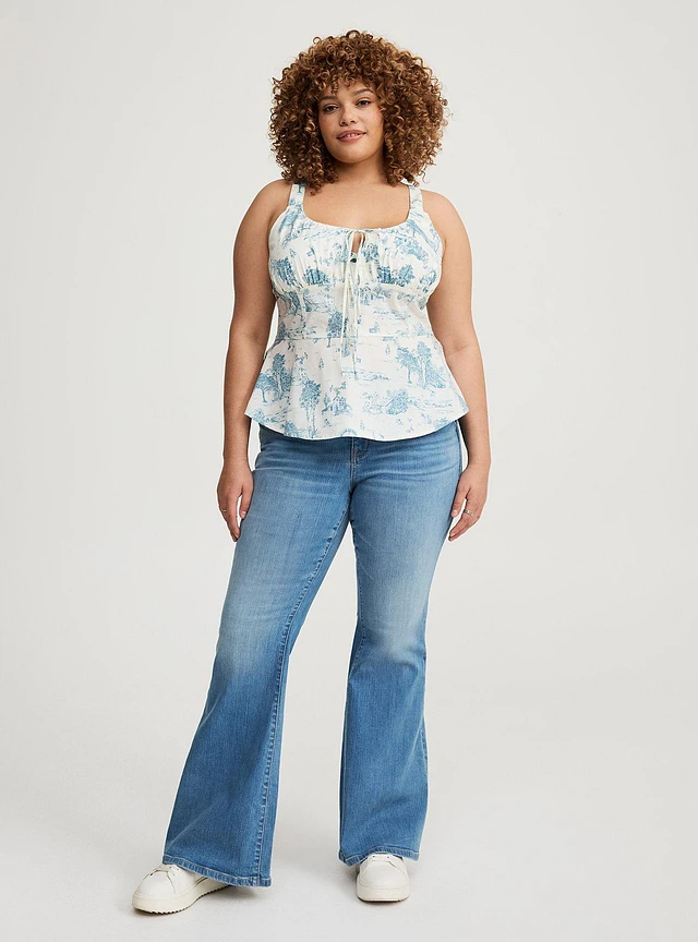 TORRID Corset Sleeveless Peplum Top | Arden Fair